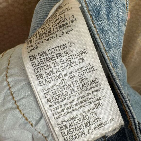 Billabong Tie Front Lite Hearted Denim Raw Hem Shorts Size 28 - Picture 4 of 10